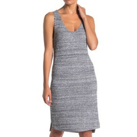 Susina Dresses & Skirts - Susina Marled Midi Sweater Knit Navy Mix Dress